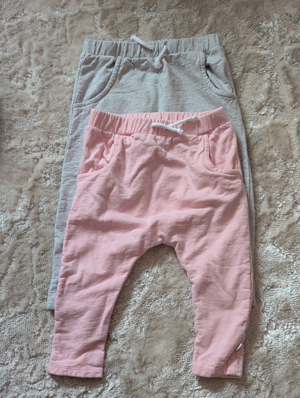 Girls Pink And Gray Pants